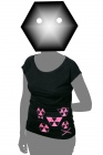 toxique band women's black t-shirt pink print