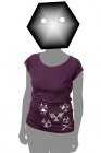 toxique band women's purple t-shirt silver print