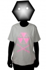toxique pirate men's white t-shirt pink print