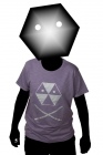 toxique pirate men's purple t-shirt silver print