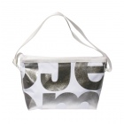 podlouhlá bílá taška stříbrná