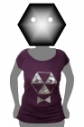 toxique women's purple t-shirt silver print