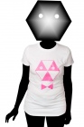 toxique women's white t-shirt pink print